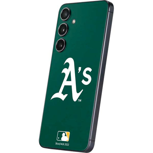 MLB Oakland Athletics - Solid Distressed Galaxy S25 Skin
